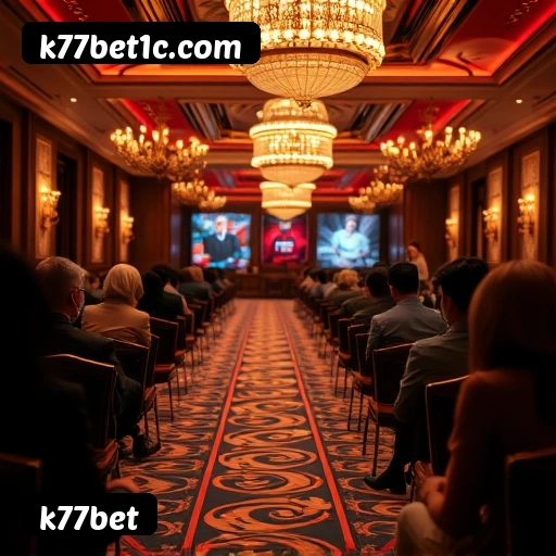 Números do app k77bet em material de marketing — ilustração, não auditoria